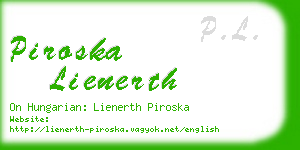 piroska lienerth business card